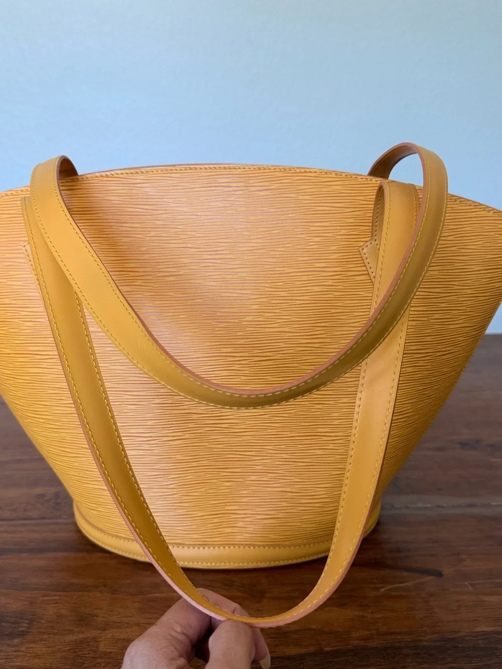 LOUIS VUITTON SAINT JACQUES GM TASSIL YELLOW EPI LEATHER TOTE